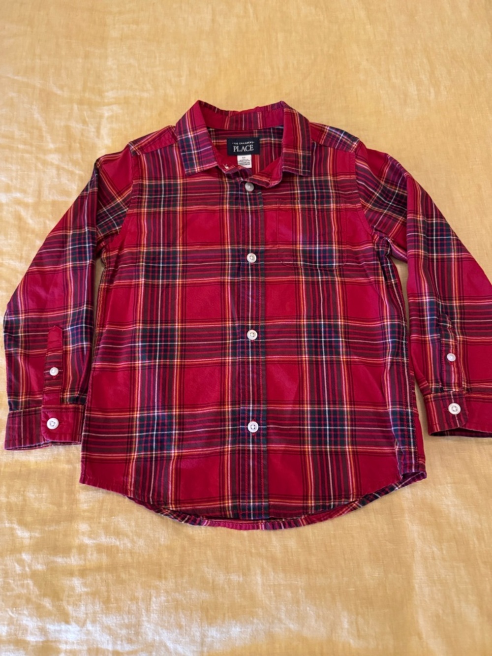 The Children's Place Red Plaid Button-Down Shirt
